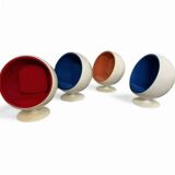 4 x chaise boule en fibre de verre années 1980