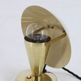 1930s Bauhaus Brass Finish "Mushroom" Table Lamp, Czechoslovakia