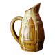 Antique pitcher jug signed Denbac n°437 in flamed stoneware, Art Deco period