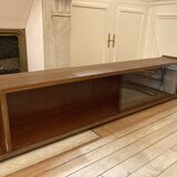 Vintage Scandinavian solid wood display shelf