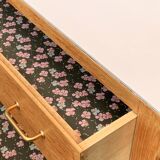 Commode vintage chêne brut massif 1950