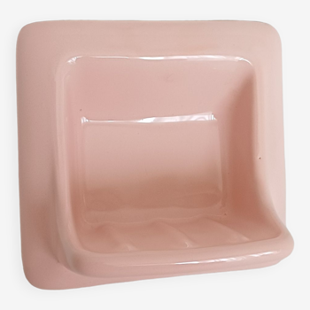 Pink ceramic soap dish
