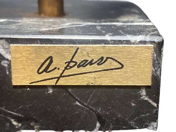 Bronze on marble base signed A.Hair