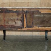 Antique Chinoiserie Commode Hand-Painted with Marble Top