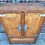 Old butcher's fridge, vintage trade furniture, refrigerator