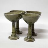 Series of 4 stoneware cups, 1970