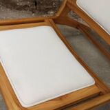 Pair of low wooden chairs