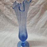 Blue blown vase from 1980