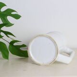 Water pitcher, white ceramic, 1940s vintage French