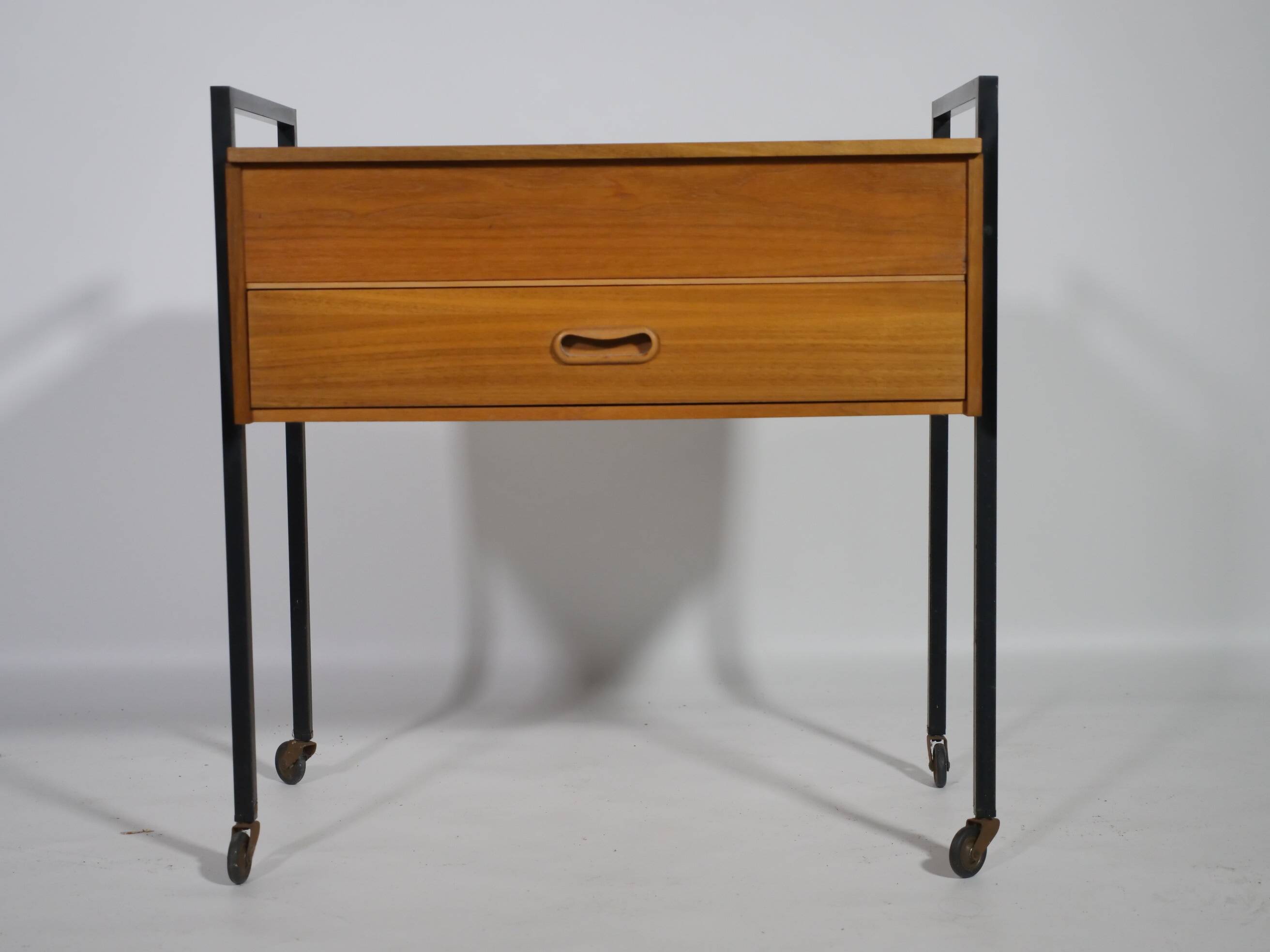 1960s Teak Chest of Drawers Roll Sewing Box