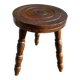 Tabouret tripode en bois tourné