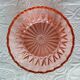 6 vintage French pink molded glass bowls from the 1960s