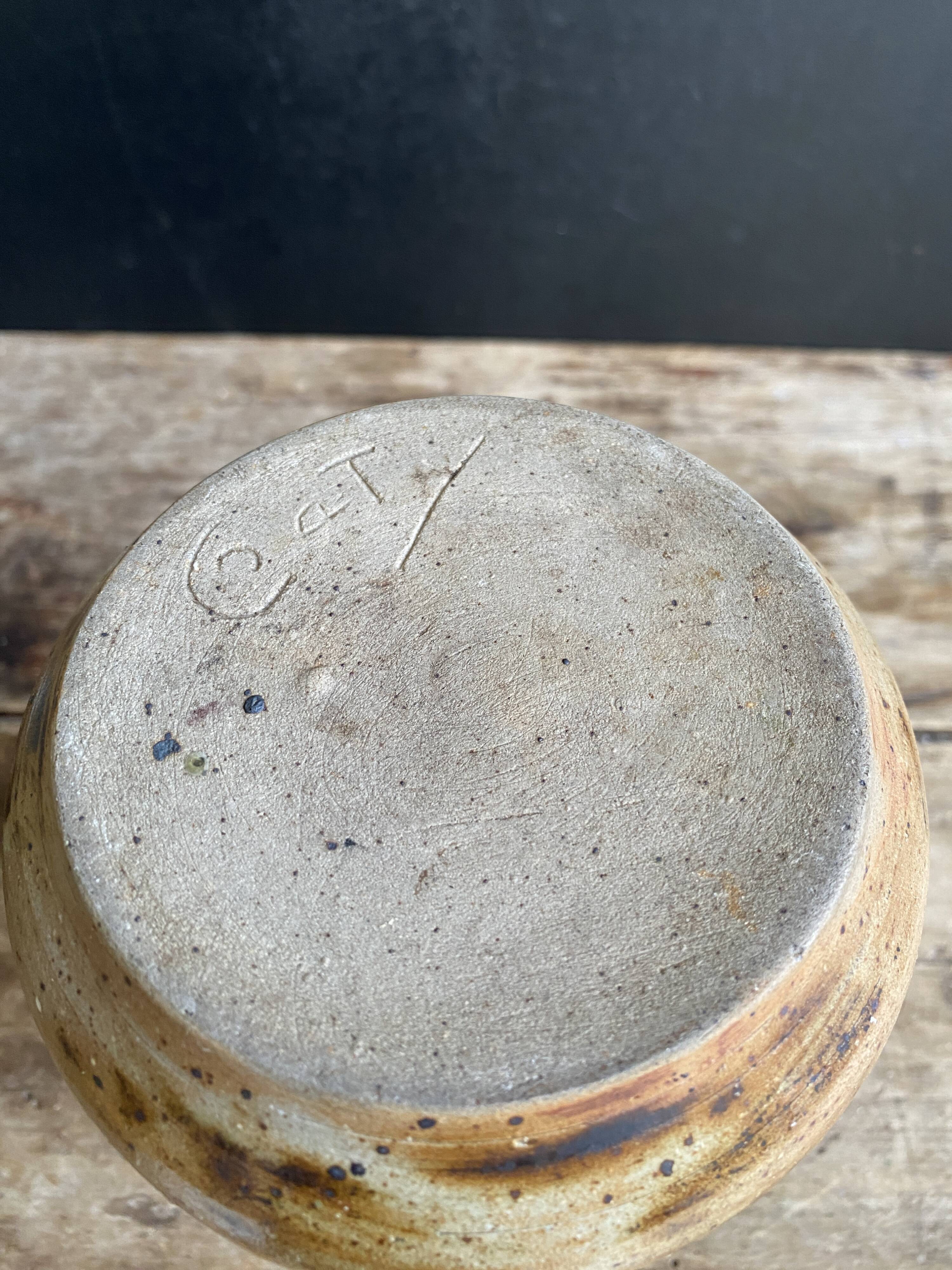 Magnificent pyrite stone jug, unique piece by French ceramist Caty Bie.