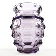 Art Deco vase, manganese crystal, Poland, 1930s