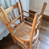 Set of 2 wooden bistro chairs