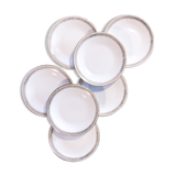 Set of 7 porcelain dessert plates from Limoges