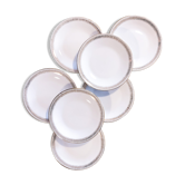 Set of 7 porcelain dessert plates from Limoges
