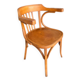 Fauteuil de bureau Baumann bois courbé 1950
