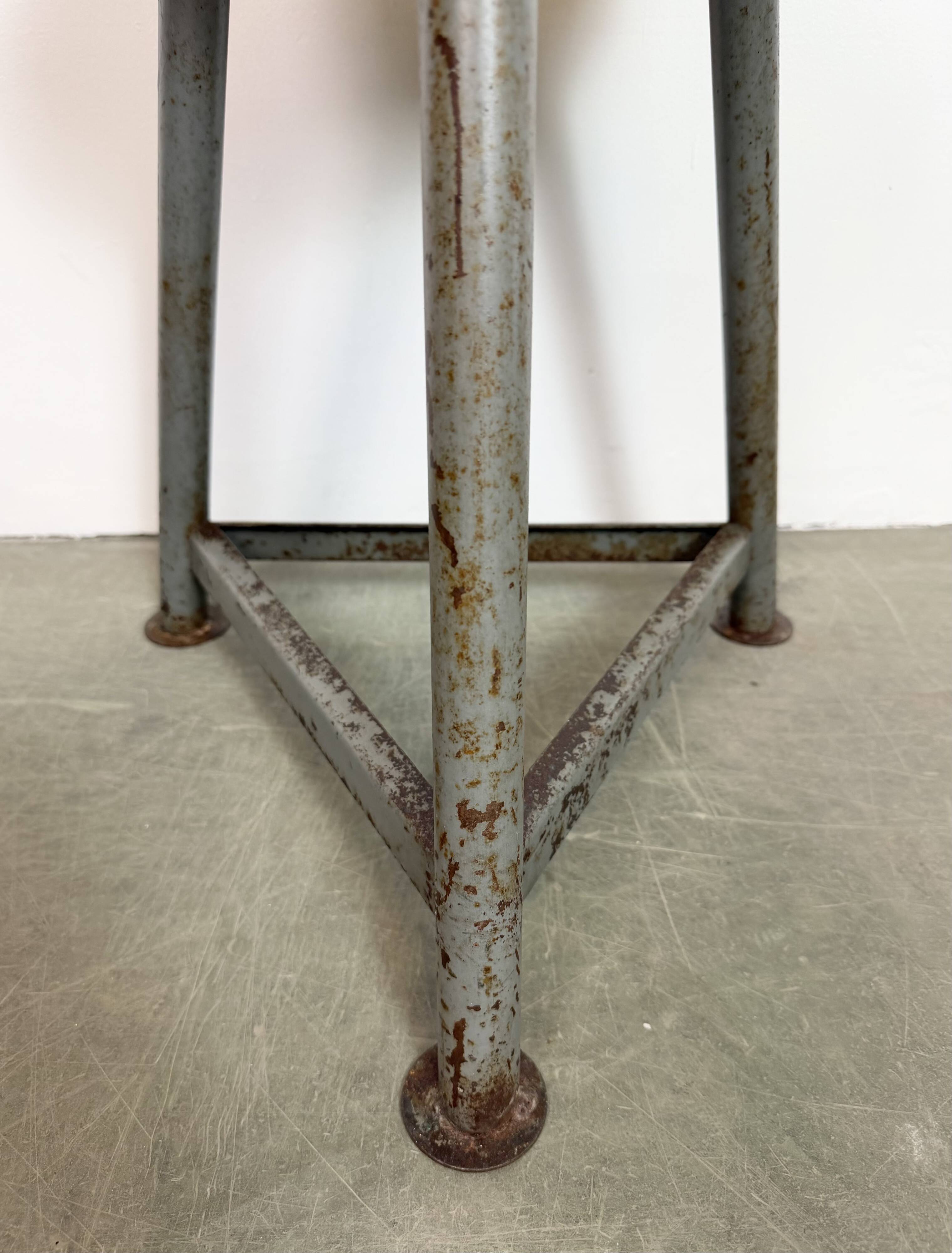 Grey Industrial Workshop Stool, 1960s