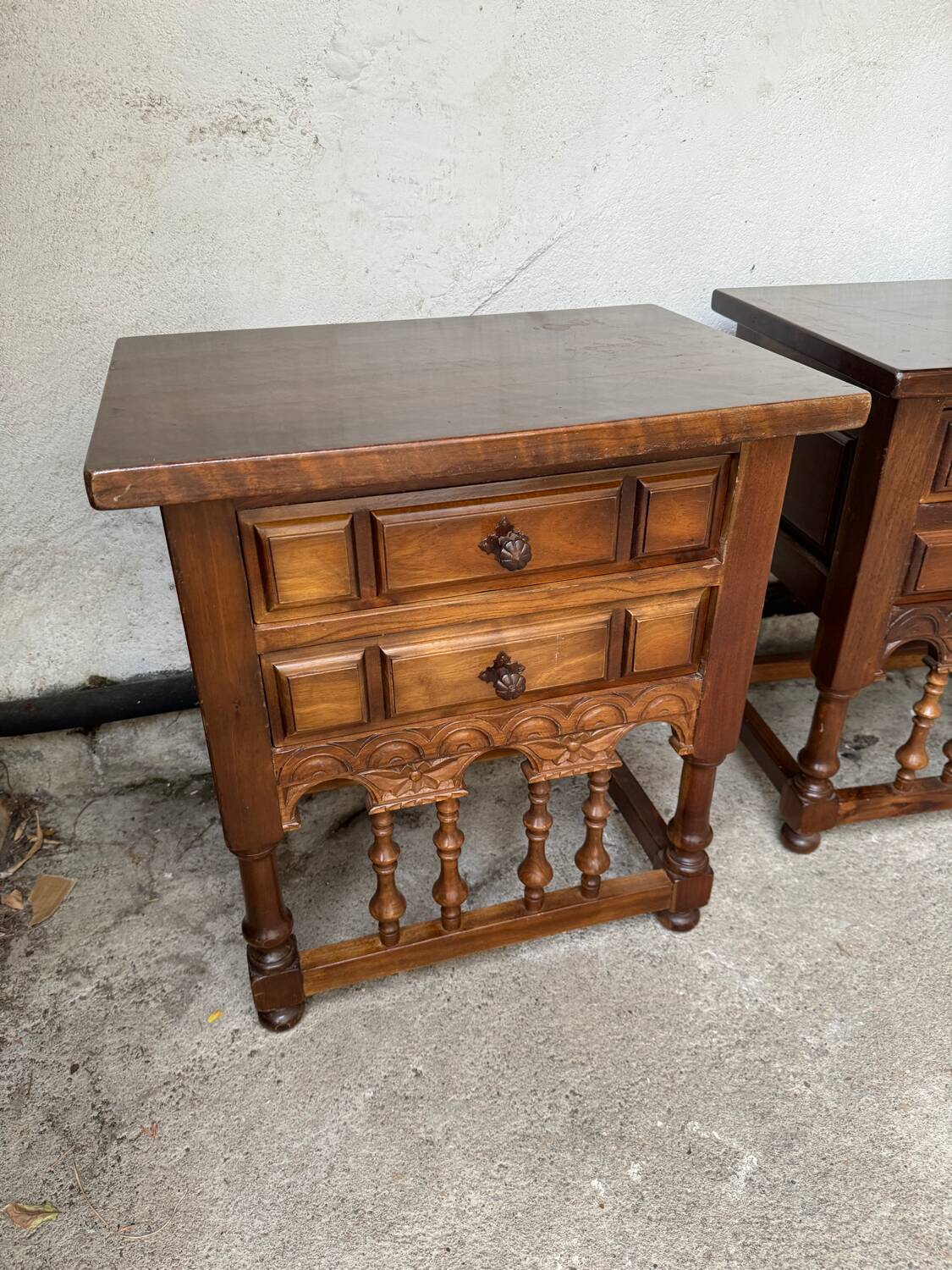 Pair of bedside tables, side tables, Spain, 20th century