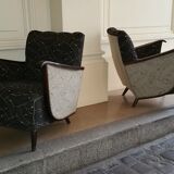 1/2 very beautiful original chairs from the 1950s wings of bald mice