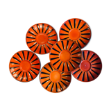 6 sub cups Digoin Sarreguemines