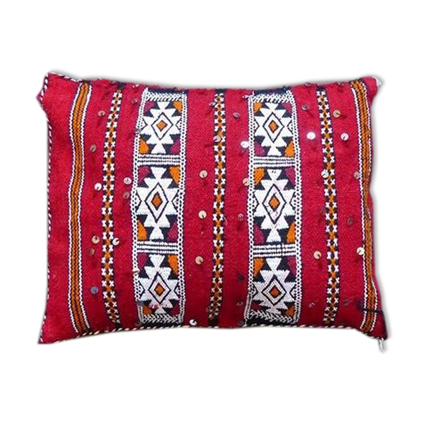 Moroccan red kilim cushion