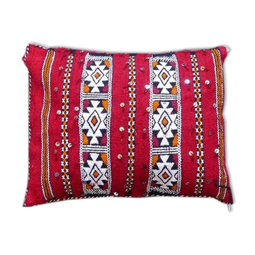 Moroccan red kilim cushion