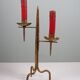 Grand vintage brutalist chandelier, Venetian style, sculptural metal.