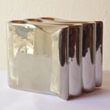 Vintage mercury glass flower pot