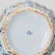 Polychrome Dutch Delft Table Lamp, Tichelaar Makkum, with New Loose Pleat Silk Shade