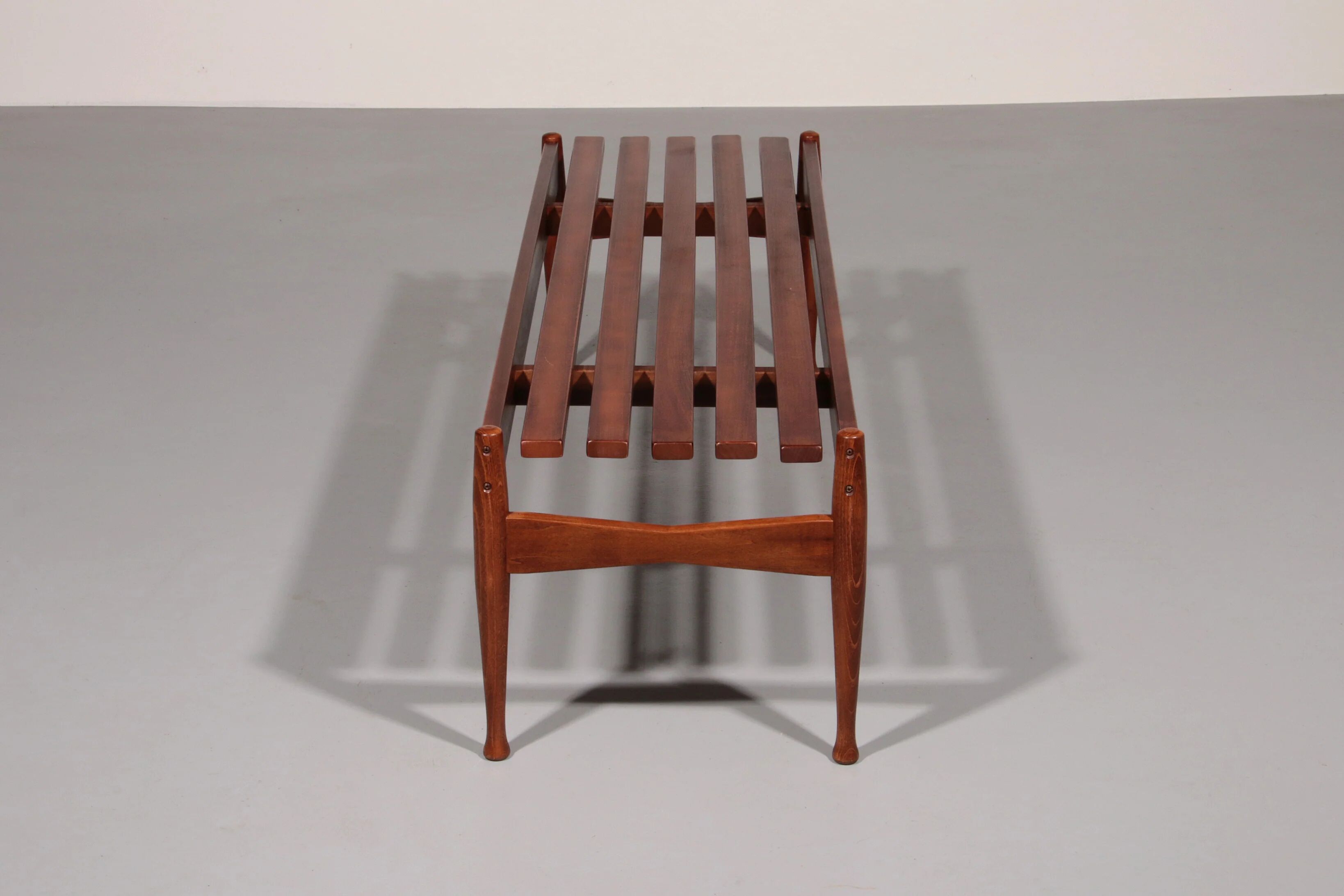 Walnut bench by Gio Ponti made by Fratelli Reguitti 1950