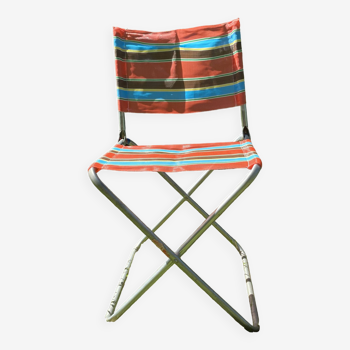Chaise de camping vintage pliante