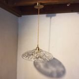Vintage chiseled glass pendant light