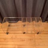 Lucite mobile table, audio, 1970s