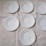 Set of 7 Gien earthenware dessert plates
