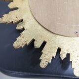 Vintage 1970s convex witch's eye sunburst mirror