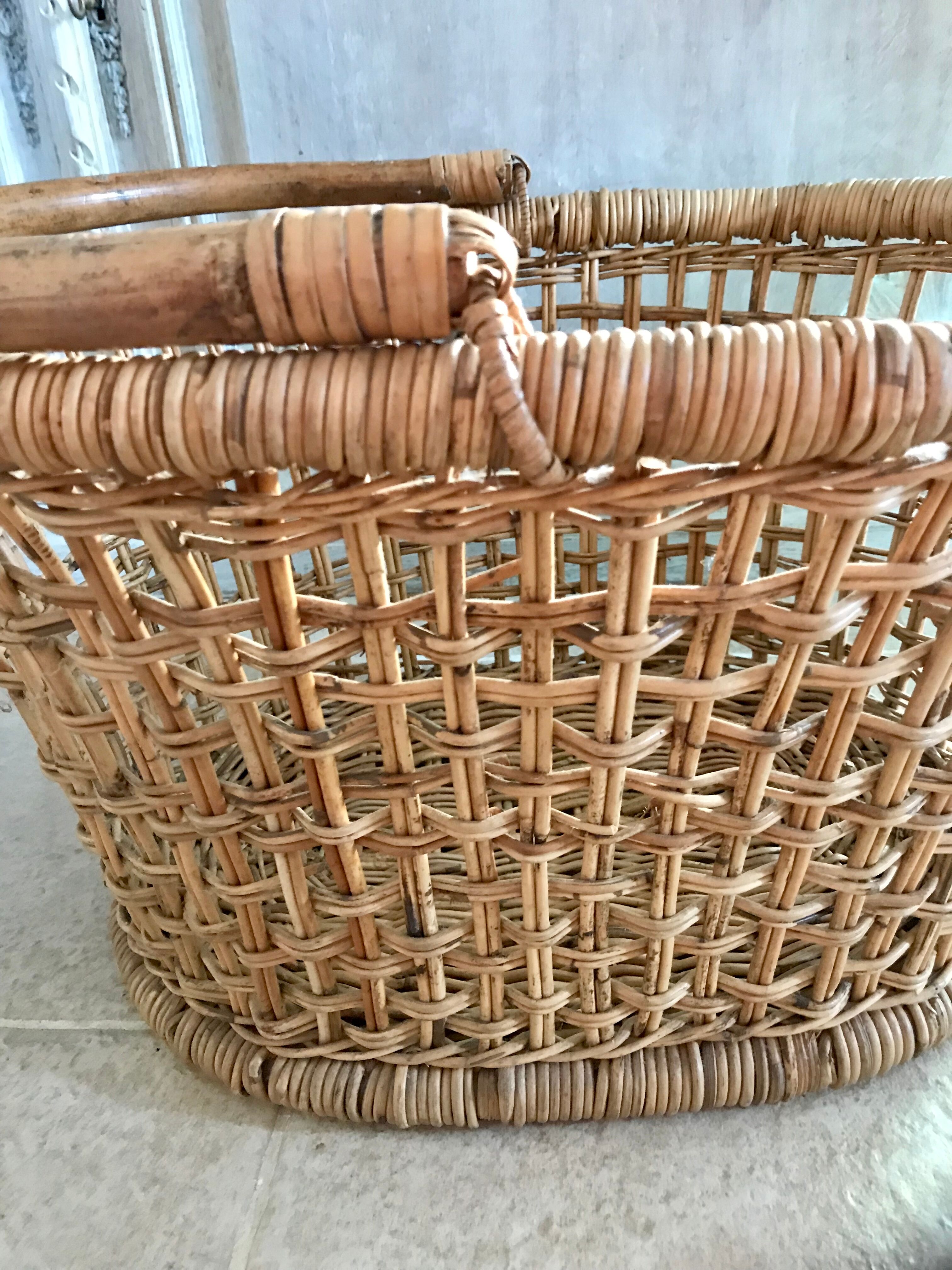 Vintage wicker basket