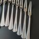 Set of Christofle snail forks made of silver metal