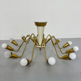 Antique 12-light Sputnik spider pendant lamp from the 60s