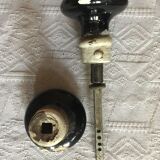 Set of black bakelite door handles