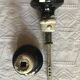 Set of black bakelite door handles