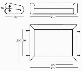Anfibio sofa bed by Alessandro Becchi for Giovannetti, 1971.