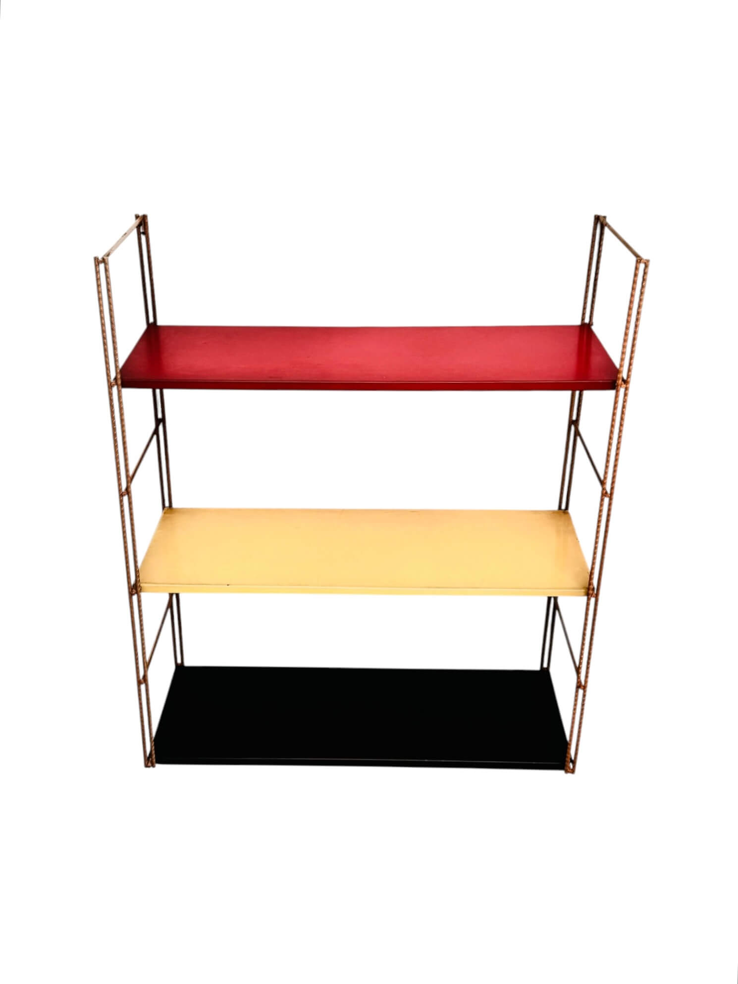 Vintage metal string shelf, around 1960.