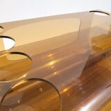 Smoked Plexiglas coffee table 1970