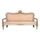 Baroque style bench in gilded and painted wood, Italy, 19th century