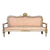 Baroque style bench in gilded and painted wood, Italy, 19th century