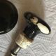 Set of black bakelite door handles