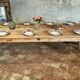 Solid oak farmhouse table "brut" 247x89, top "chocolate oak"