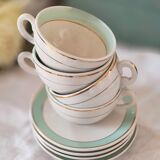 Set of 4 coffee cups with their sub-cups - KG Lunéville